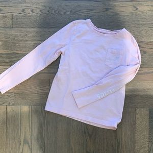 Vineyard Vines Whale Long Sleeve Crewneck T-Shirt Tee Light Pink Size 5-6 XS